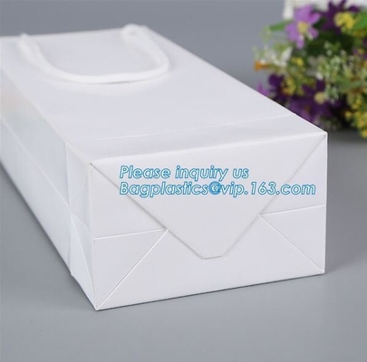 Bolsa de papel con la manija de la cinta, bolsa fantástica para tomar los tallarines con las manijas, bolsos que hacen compras de papel, regalo pac