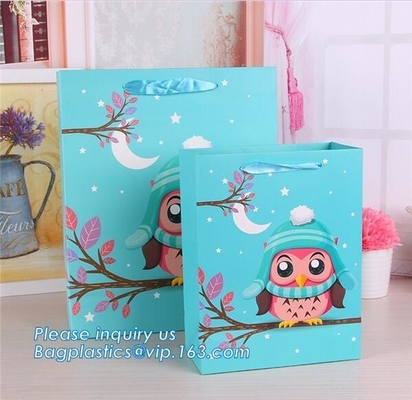 bolsas de papel con la impresión del logotipo, bolso de papel del regalo del nuevo del estilo de la moda portador popular de las compras, diseño con el logotipo del Ch