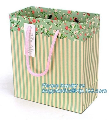 Bolsas de papel reciclables durables de lujo del regalo del portador que hacen compras con el logotipo modificado para requisitos particulares, bolsa de papel del portador Pap promocional de lujo