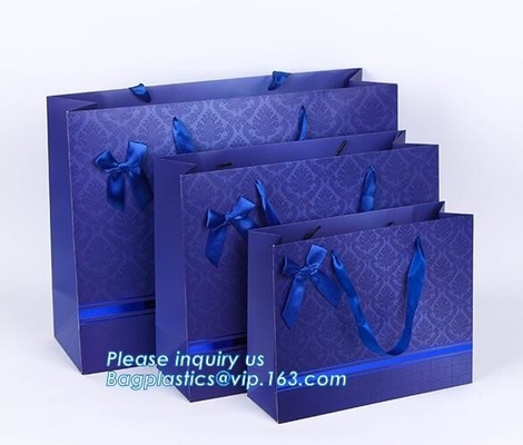 bolsas de lujo respetuosas del medio ambiente cosméticas al por mayor del papel de bolsos que hacen compras con las manijas, PA del arte del bolso de compras del regalo del papel del LOGOTIPO