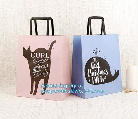 bolsas de lujo respetuosas del medio ambiente cosméticas al por mayor del papel de bolsos que hacen compras con las manijas, PA del arte del bolso de compras del regalo del papel del LOGOTIPO