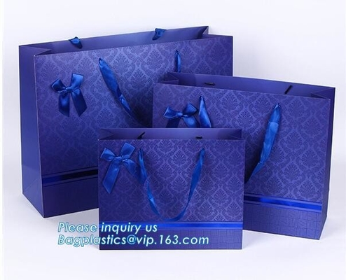 bolsas de lujo respetuosas del medio ambiente cosméticas al por mayor del papel de bolsos que hacen compras con las manijas, PA del arte del bolso de compras del regalo del papel del LOGOTIPO