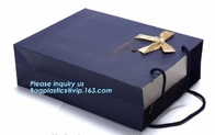 El regalo azul grueso de lujo barato del papel de Kraft del portador que hace compras empaqueta con las manijas de la cuerda, bolsas de papel del portador para el embalaje del perfume