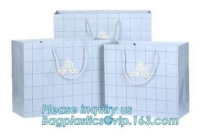 La bolsa de lujo blanca de encargo de la prenda impermeable de la flor de papel del ramo DIY con las manijas de los PP, grabó en relieve el logotipo que la impresión a todo color hizo