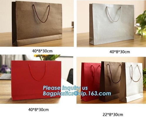 Bolso de compras de impresión reciclado de lujo del bolso de Logo Shopping Pack Custom Paper con el logotipo, compras Pap del regalo de la corbata de lazo del portador