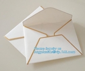 La semilla de papel biodegradable reciclable del 100% Brown Kraft envuelve el logotipo de la hoja que imprime el PA blanco de la cartulina del sobre de la invitación