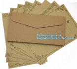 Cree el sobre del marrón para requisitos particulares del regalo de Kraft del papel de A4 A5 A6 con la secuencia, sobres de la hoja del papel de Kraft de la suposición de la invitación de la boda