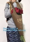 La bolsa de papel portátil personalizada de embalaje del regalo del portador de la flor del ramo del diseño creativo, florece el Cu de la bolsa de papel del portador de la boda