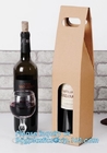 El bolso de papel promocional modificado para requisitos particulares del vino/el bolso del vino del regalo para el vino, regalo del vino de Carry Packaging Custom Print Paper empaqueta con la mano