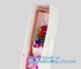 Bolsa de papel de empaquetado impresa de encargo colorida del regalo de la torta del artículo al por mayor con la flor, bagease pac de Tote Carrier Gift Bags