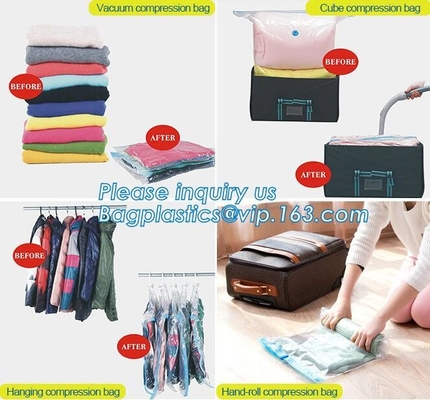 bolso casero del espacio del vacío del almacenamiento, ahorradores del espacio del armario, bolsos del embalador del vacío para la ropa y lecho, bagplastics, bagease, PA