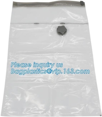 bolsos del almacenamiento del sello de vacío para abajo las capas de la chaqueta, bolso de vacío del balanceo de la mano para el viaje, bolso que embala de Vacum de la compresa, bagplast