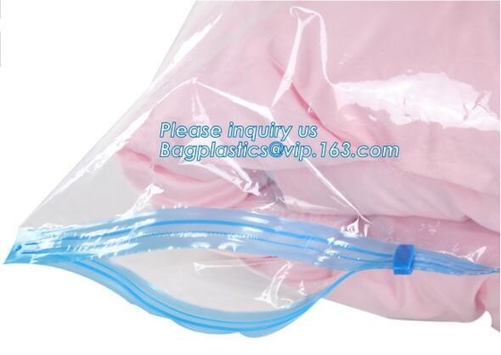 bolsos del almacenamiento del sello de vacío para abajo las capas de la chaqueta, bolso de vacío del balanceo de la mano para el viaje, bolso que embala de Vacum de la compresa, bagplast