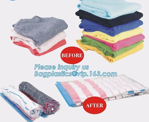 bolsos del almacenamiento del sello de vacío para abajo las capas de la chaqueta, bolso de vacío del balanceo de la mano para el viaje, bolso que embala de Vacum de la compresa, bagplast