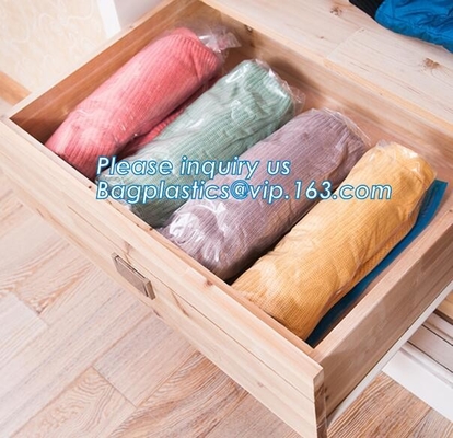 bolsos del almacenamiento del sello de vacío para abajo las capas de la chaqueta, bolso de vacío del balanceo de la mano para el viaje, bolso que embala de Vacum de la compresa, bagplast