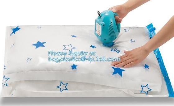 Bolsos del ahorrador del espacio de la compresión, bolsos de nylon del almacenamiento del edredón del vacío, bolsos plegables respetuosos del medio ambiente del cubo, bolso del espacio del vacío con Han