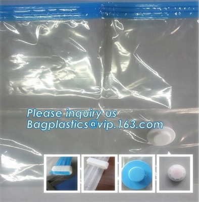 bolsos del almacenamiento de la manta del sello de vacío, bolsos del espacio del vacío con la bomba, bolso comprimido del espacio del vacío para el colchón de la reina, bagplasti