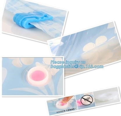 bolsos del almacenamiento de la manta del sello de vacío, bolsos del espacio del vacío con la bomba, bolso comprimido del espacio del vacío para el colchón de la reina, bagplasti