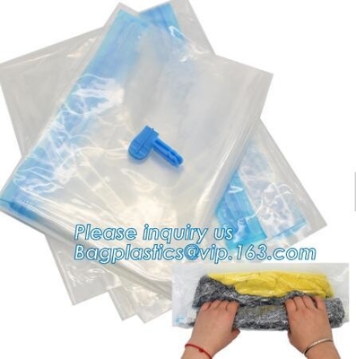 sistema del bolso del almacenamiento del vacío, bolso de nylon plástico del VAC del PE para el viaje, vacío de los bolsos del almacenamiento de la ropa, bagplastics, bagease