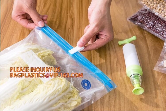 Los bolsos del sellador de la comida del vacío grabaron en relieve el bolso de vacío plástico aislado que el ahorrador de la comida congelada EMPAQUETA el bolso de rollo texturizado de almacenamiento del vacío F