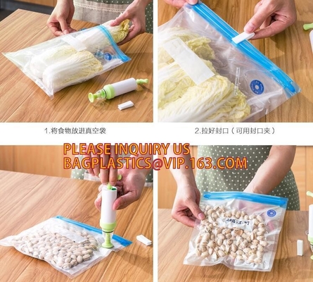 Bolso del almacenamiento de la comida de Rolls Sous Vide del ahorrador del vacío del envasado de alimentos del congelador de la calidad comercial, embalaje plástico laminado reutilizable