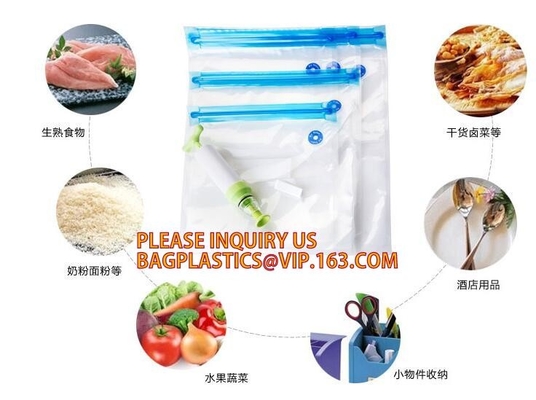 Bolso del almacenamiento de la comida de Rolls Sous Vide del ahorrador del vacío del envasado de alimentos del congelador de la calidad comercial, embalaje plástico laminado reutilizable