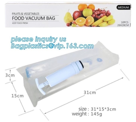 11" grande x 50' bolsos de rollo de almacenamiento del ahorrador de la comida del sellador del vacío de la calidad comercial, bocado de empaquetado del bolso de vacío/gra plástico de la comida