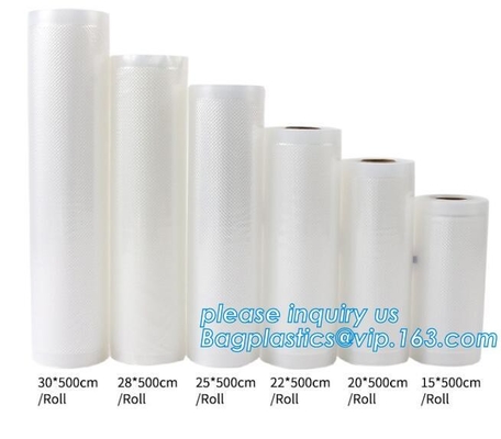 11" grande x 50' bolsos de rollo de almacenamiento del ahorrador de la comida del sellador del vacío de la calidad comercial, bocado de empaquetado del bolso de vacío/gra plástico de la comida