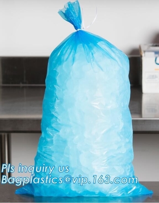bolso plástico disponible del congelador del cubo de hielo del LDPE con el wicket, proveedores de la bolsa de plástico del cubo de hielo, bolso de hielo del LDPE del wicket, drenaje del LDPE