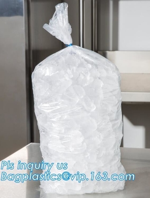 bolso plástico disponible del congelador del cubo de hielo del LDPE con el wicket, proveedores de la bolsa de plástico del cubo de hielo, bolso de hielo del LDPE del wicket, drenaje del LDPE