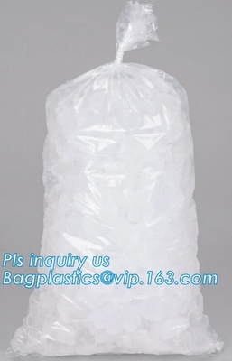 bolso plástico disponible del congelador del cubo de hielo del LDPE con el wicket, proveedores de la bolsa de plástico del cubo de hielo, bolso de hielo del LDPE del wicket, drenaje del LDPE