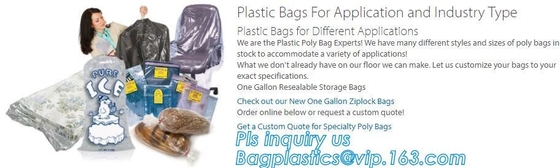 los bolsos de hielo de nylon del plástico del cierre de lazo, la bolsa de plástico biodegradable del cubo de hielo, fotograbado que imprime Wicketed de encargo empaquetan el hielo