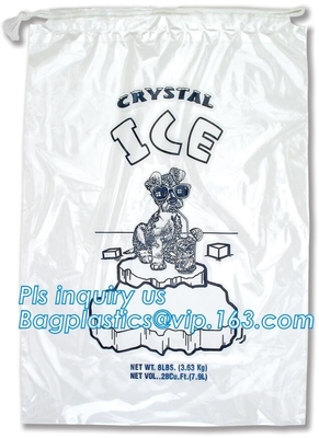 El bolso de hielo FRESCO BIODEGRADABLE, ABONABLE, helado aislado lleva un bolso más fresco, bolso/bolsa/bolsita de la cola del hielo del té helado del jugo