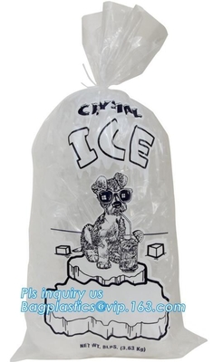 El bolso de hielo FRESCO BIODEGRADABLE, ABONABLE, helado aislado lleva un bolso más fresco, bolso/bolsa/bolsita de la cola del hielo del té helado del jugo