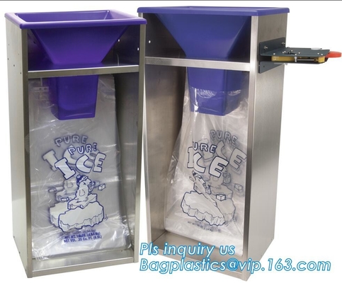 El bolso de hielo FRESCO BIODEGRADABLE, ABONABLE, helado aislado lleva un bolso más fresco, bolso/bolsa/bolsita de la cola del hielo del té helado del jugo