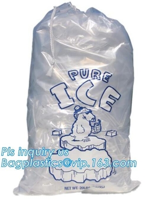 El bolso de hielo FRESCO BIODEGRADABLE, ABONABLE, helado aislado lleva un bolso más fresco, bolso/bolsa/bolsita de la cola del hielo del té helado del jugo