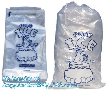 El bolso de hielo FRESCO BIODEGRADABLE, ABONABLE, helado aislado lleva un bolso más fresco, bolso/bolsa/bolsita de la cola del hielo del té helado del jugo