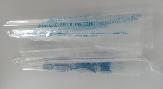 Bolsos de hielo BIODEGRADABLES, comerciales, bolsos de hielo polivinílicos, bolsos de Metallocene, bolsos de hielo plásticos del lazo de torsión, hielo al por menor modificado para requisitos particulares