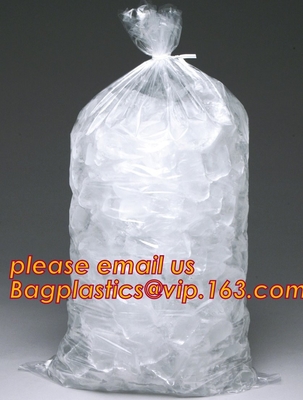 La bolsa de plástico de empaquetado de alta calidad del cubo de hielo del LDPE de la bolsa, bolso de lazo disponible plástico del fabricante para el hielo c del almacenamiento