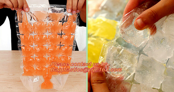 Bolso disponible plástico de alta calidad no tóxico del cubo de hielo del PE, bolso plástico disponible del cubo de hielo de la seguridad de la categoría alimenticia para hacer