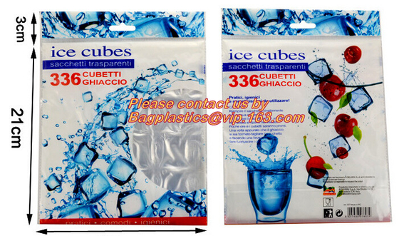 Bolso disponible plástico de alta calidad no tóxico del cubo de hielo del PE, bolso plástico disponible del cubo de hielo de la seguridad de la categoría alimenticia para hacer