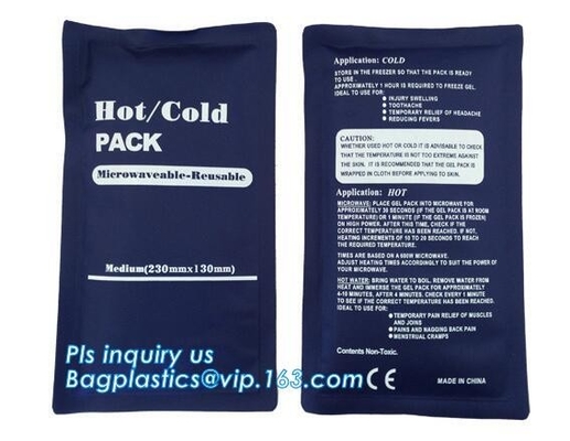 Bolso de hielo médico del pvc de la bolsa de hielo de los primeros auxilios de lesión de los deportes del paquete del calor del alivio del dolor de la pierna principal reutilizable de la rodilla, hielo médico práctico