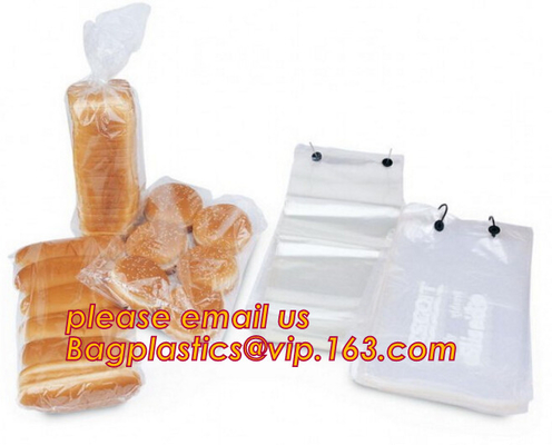 El logotipo de encargo aprobado por la FDA 30microns claro de la categoría alimenticia del uso de la panadería wicketted los bolsos del PE para el pan, la bolsa de plástico micro-perforada