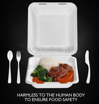 envases de la fiambrera para el restaurante, fiambrera del PLA con la tapa para los niños, almuerzo plástico sano material Bento Box del PLA