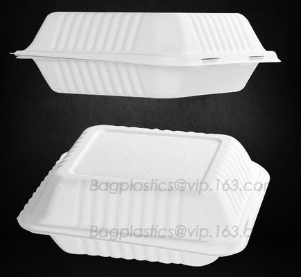 envases de la fiambrera para el restaurante, fiambrera del PLA con la tapa para los niños, almuerzo plástico sano material Bento Box del PLA