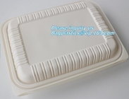 Bagease disponible disponible pac de la fiambrera de la cubierta del envase de comida del bagazo de la caja de la caña de azúcar del 100% del almuerzo biodegradable de la pulpa