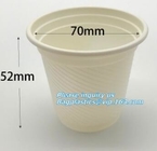 Taza de café disponible biodegradable del bagazo de la caña de azúcar de la taza de papel del FDA, pulpa disponible biodegradable de la caña de azúcar del bagazo del 100%
