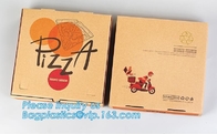 La caja de encargo de papel de embalaje de la pizza acanalada con diverso tamaño, recicla la fiambrera simple de papel del paquete de la pizza