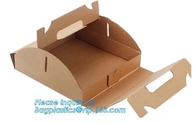 Caja barata con el logotipo, caja de torta de encargo del papel de imprenta, caja del cartón de papel de la caja de la pizza de la simplicidad blanca del estilo de torta que empaqueta,