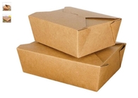 Disponibles al por mayor de China se llevan la fiambrera/el envase de comida de papel, fiambrera disponible del papel de Kraft, PA del papel de Kraft de la comida